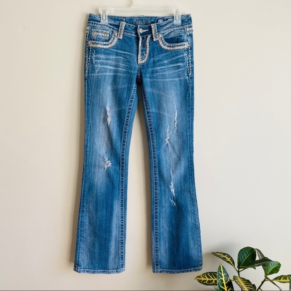 Miss me boot cut embroidered jeans - Picture 2 of 10